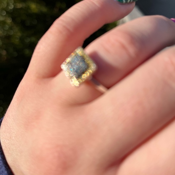 Sterling Diamond Engagement Ring - Picture 6 of 6